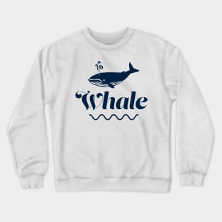 Blue whale logo Crewneck Sweatshirt